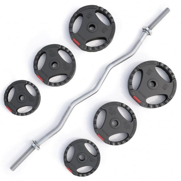 Set bară SZ și discuri cu grip 25 kg - Gorilla Sports Ro