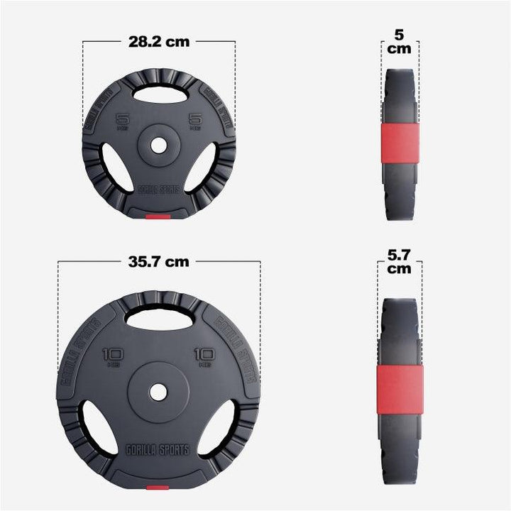 Discuri de halteră din plastic Gripper 1,25 - 15 kg