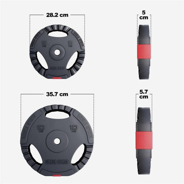 Discuri de halteră din plastic Gripper 1,25 - 15 kg