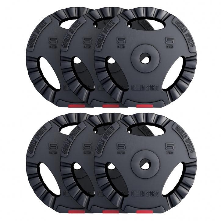 Discuri din plastic umplute cu ciment, cu grip, 1,25 - 15 kg, 30/31 mm