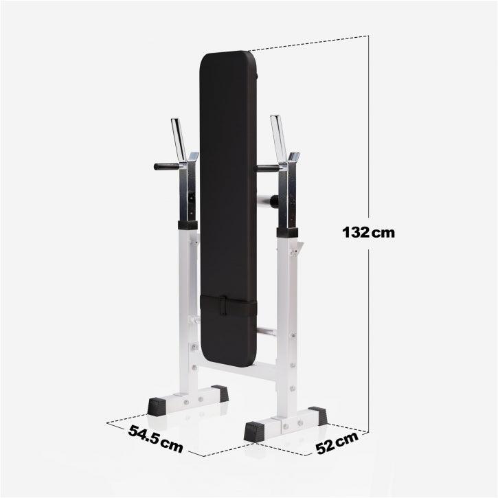 BANCĂ REGLABILĂ PIEPT CU SUPORT + SET DE GREUTĂȚI 100 KG 30/31 MM - Gorilla Sports Ro