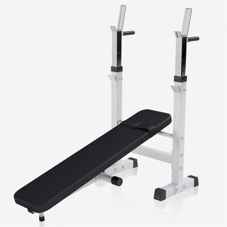 BANCĂ REGLABILĂ PIEPT CU SUPORT + SET DE GREUTĂȚI 100 KG 30/31 MM - Gorilla Sports Ro