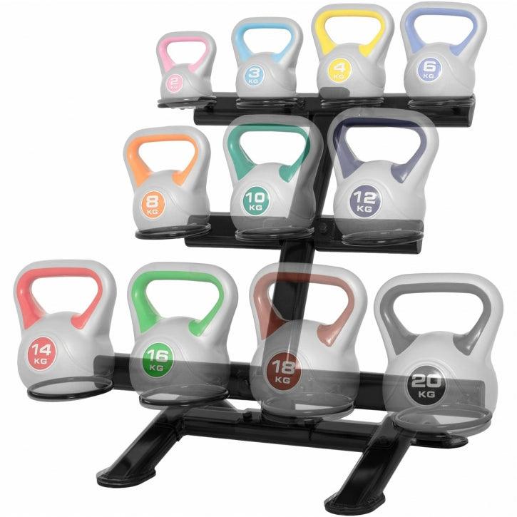 Suport pentru 11 kettlebells