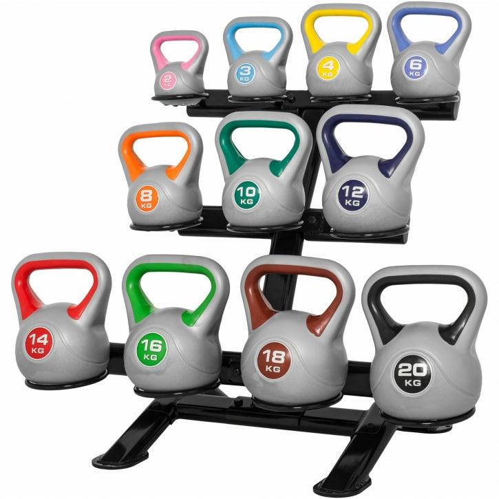 Suport pentru 11 kettlebells
