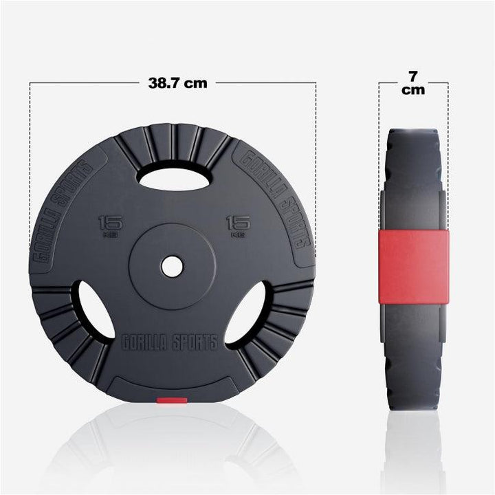 Discuri de halteră din plastic Gripper 1,25 - 15 kg