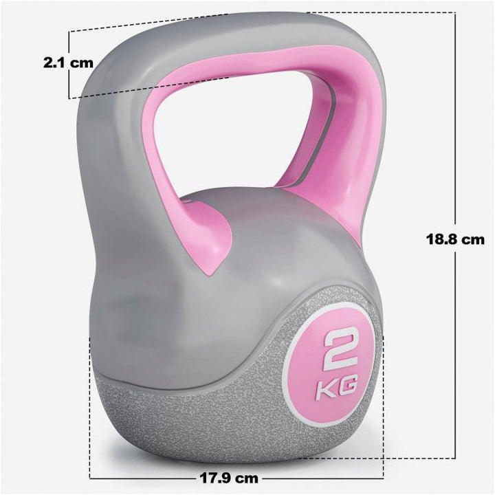 Kettlebell din plastic gri 2 - 20 kg
