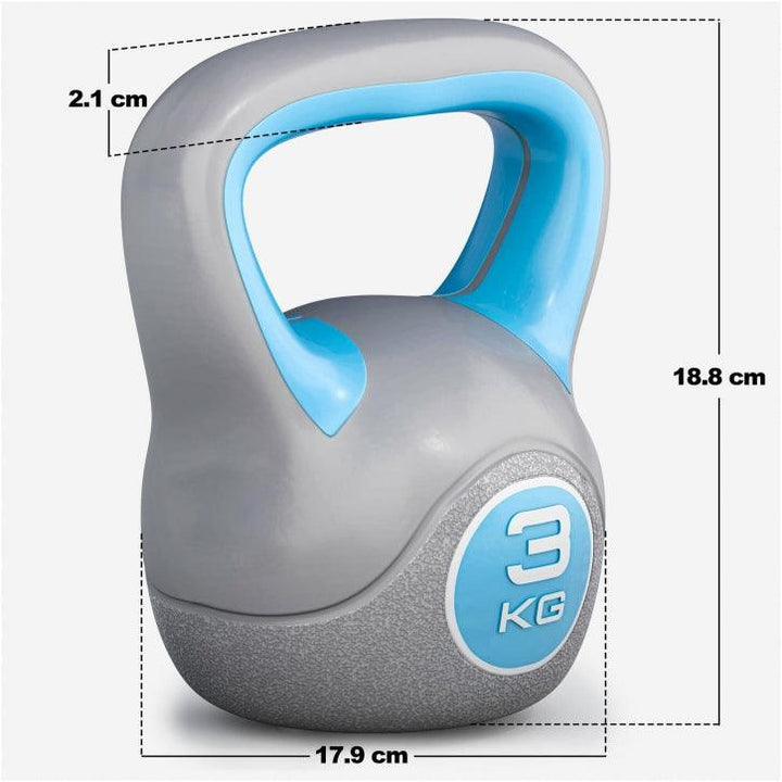 Kettlebell din plastic gri 2 - 20 kg