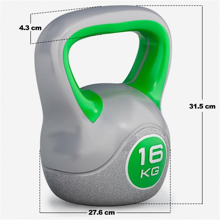 Kettlebell din plastic gri 2 - 20 kg
