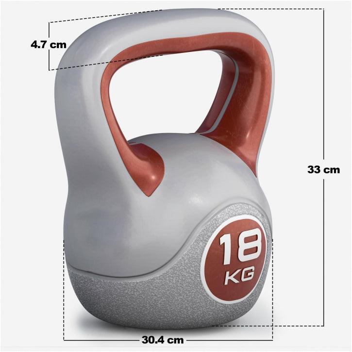 Kettlebell din plastic gri 2 - 20 kg