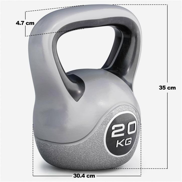 Kettlebell din plastic gri 2 - 20 kg