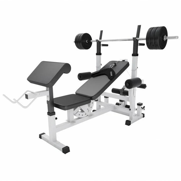 Stație de forță universală, inclusiv set de haltere din plastic 40/70/100 kg