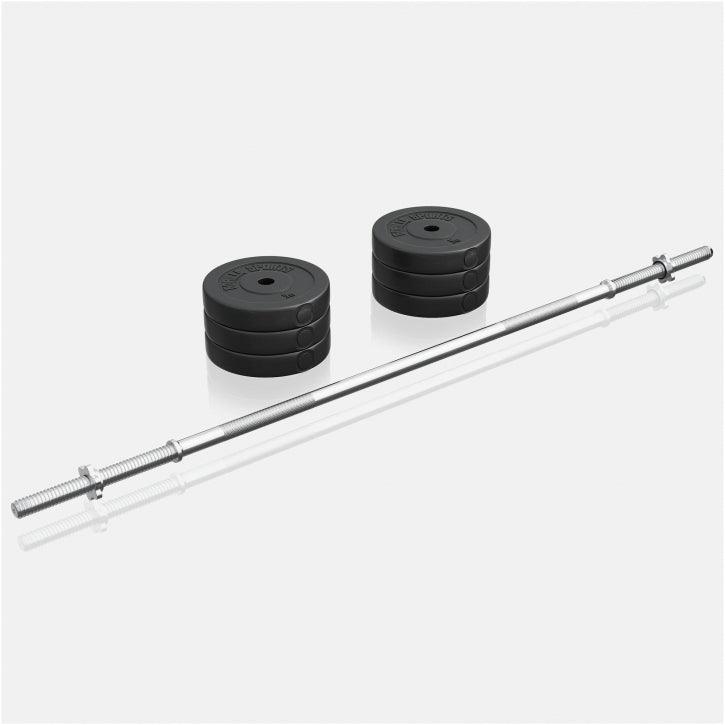 Stație de forță universală, inclusiv set de haltere din plastic 40/70/100 kg