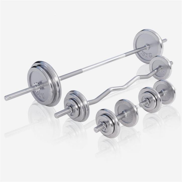 Set universal pentru stație de forță, crom, 108 kg