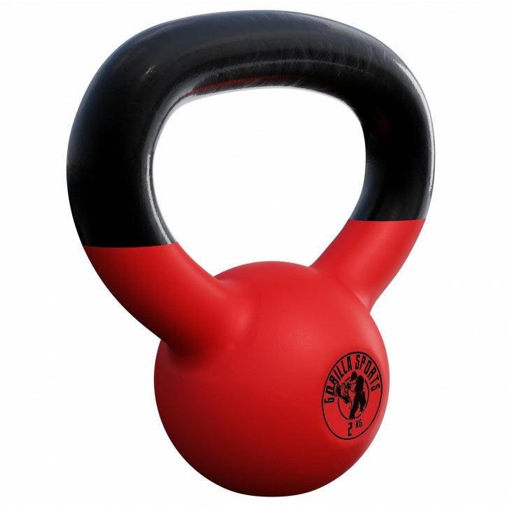 Kettlebell din fontă cu neopren roșu 2 - 32 kg
