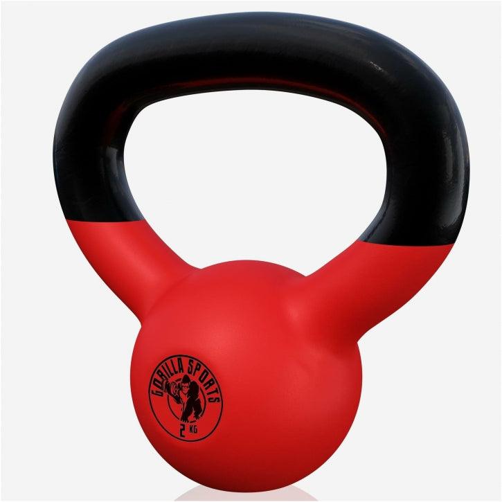 Kettlebell din fontă cu neopren roșu 2 - 32 kg