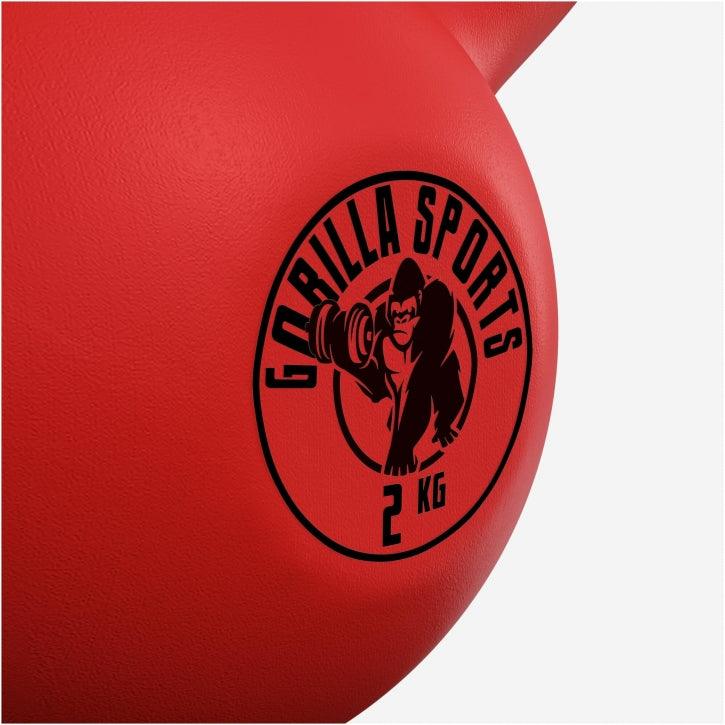 Kettlebell din fontă cu neopren roșu 2 - 32 kg