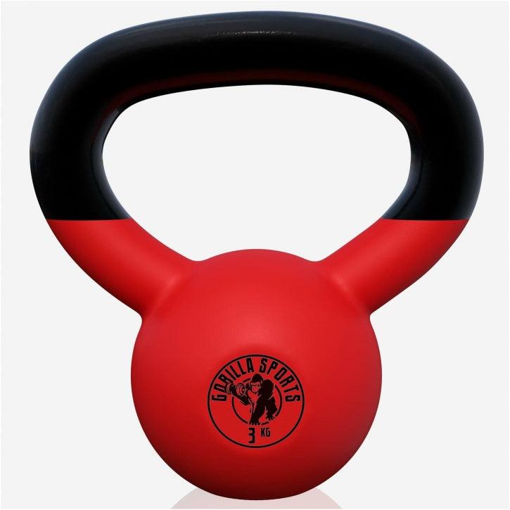 Kettlebell din fontă cu neopren roșu 2 - 32 kg