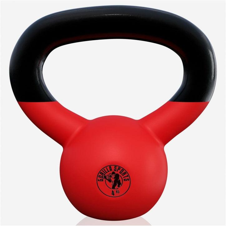 Kettlebell din fontă cu neopren roșu 2 - 32 kg