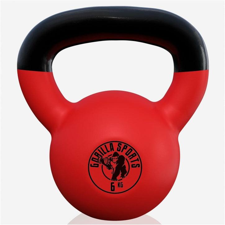 Kettlebell din fontă cu neopren roșu 2 - 32 kg