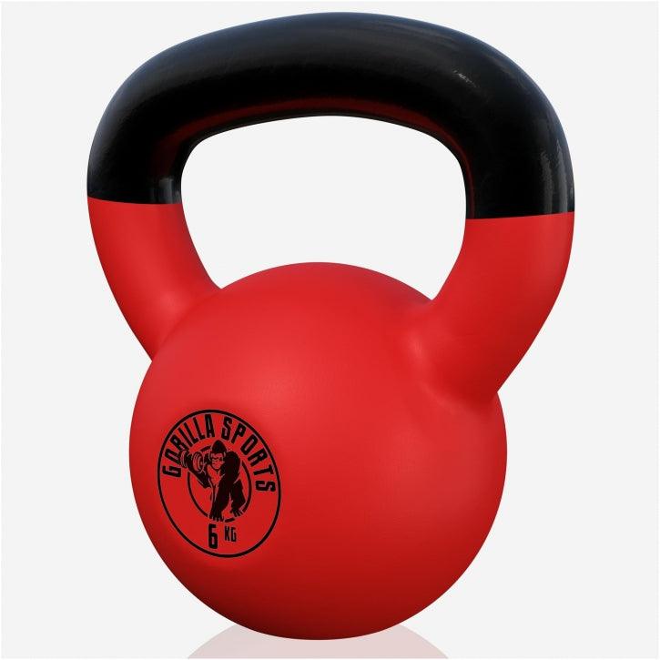 Kettlebell din fontă cu neopren roșu 2 - 32 kg