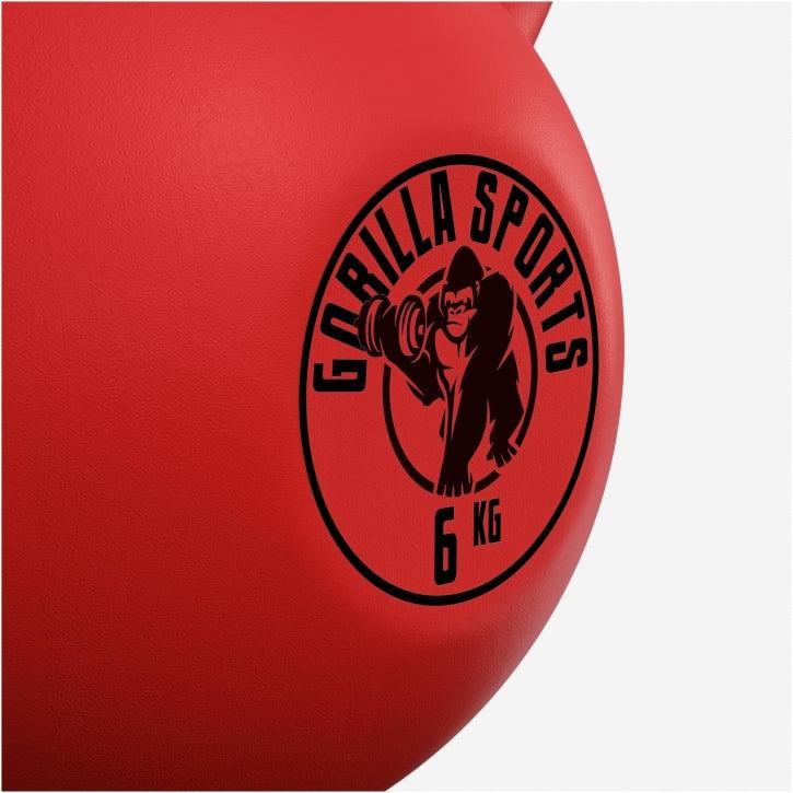 Kettlebell din fontă cu neopren roșu 2 - 32 kg