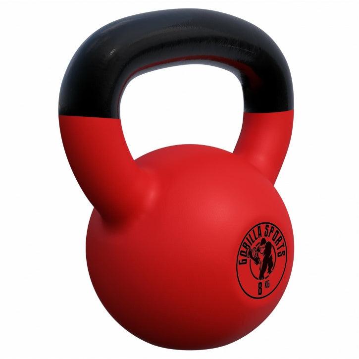 Kettlebell din fontă cu neopren roșu 2 - 32 kg