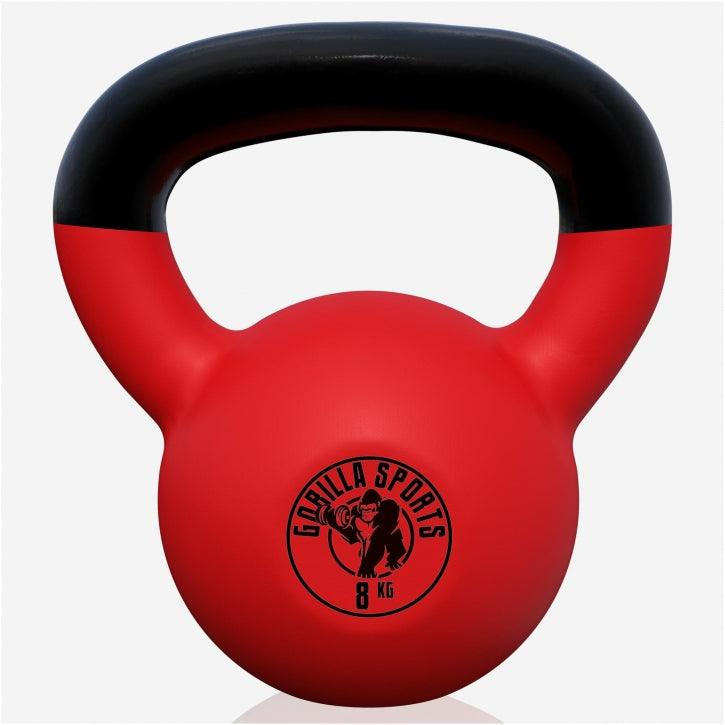 Kettlebell din fontă cu neopren roșu 2 - 32 kg