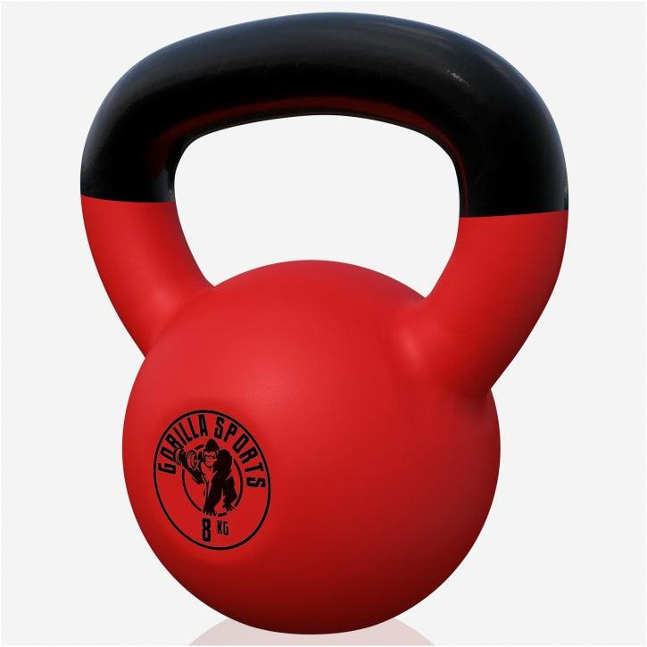 Kettlebell din fontă cu neopren roșu 2 - 32 kg