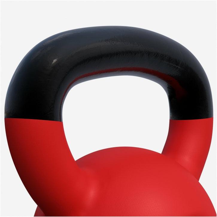 Kettlebell din fontă cu neopren roșu 2 - 32 kg