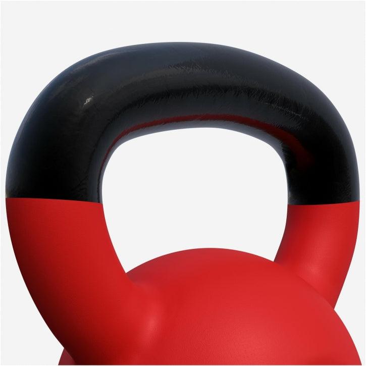 Kettlebell din fontă cu neopren roșu 2 - 32 kg