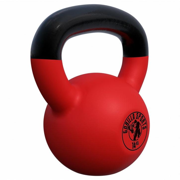 Kettlebell din fontă cu neopren roșu 2 - 32 kg