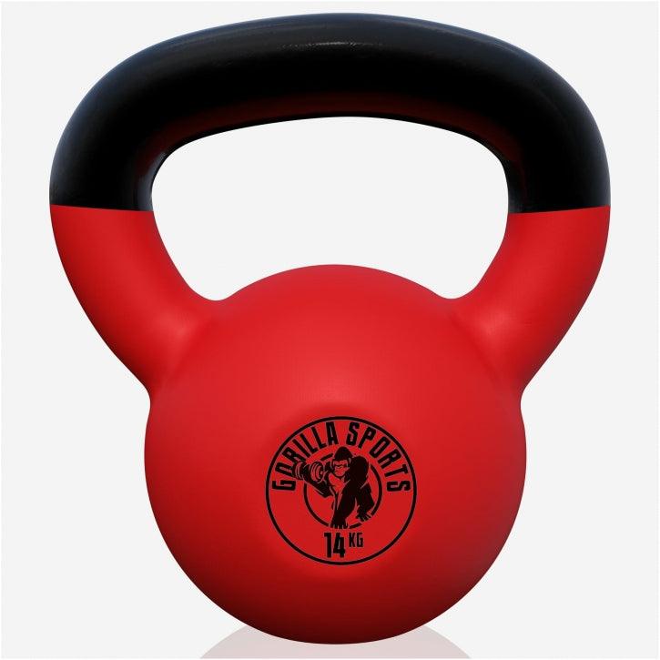 Kettlebell din fontă cu neopren roșu 2 - 32 kg
