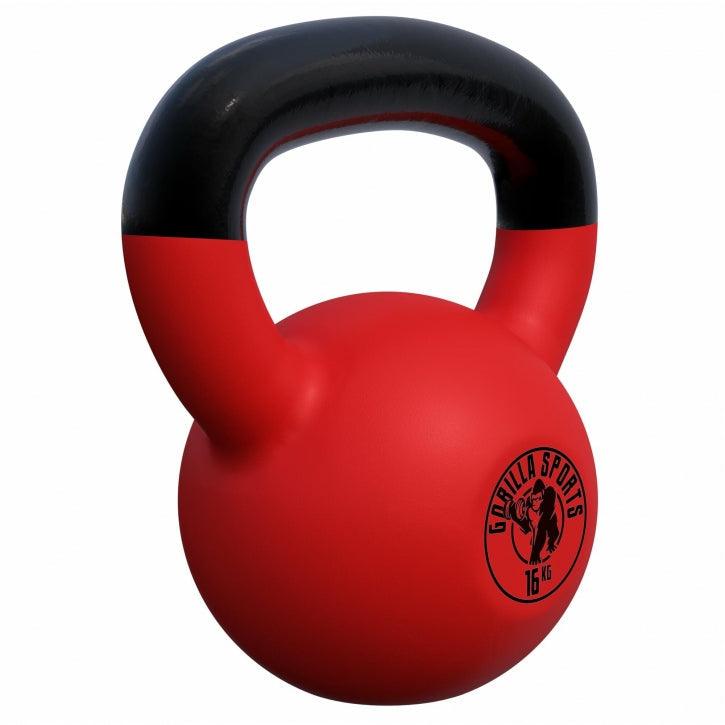 Kettlebell din fontă cu neopren roșu 2 - 32 kg
