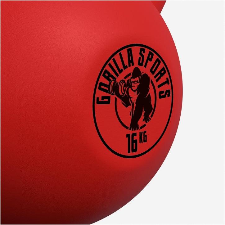 Kettlebell din fontă cu neopren roșu 2 - 32 kg