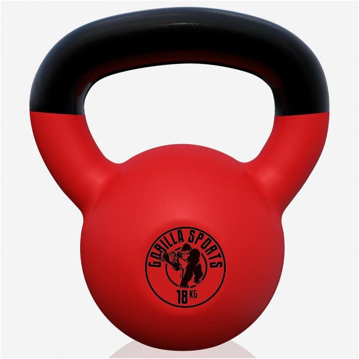 Kettlebell din fontă cu neopren roșu 2 - 32 kg