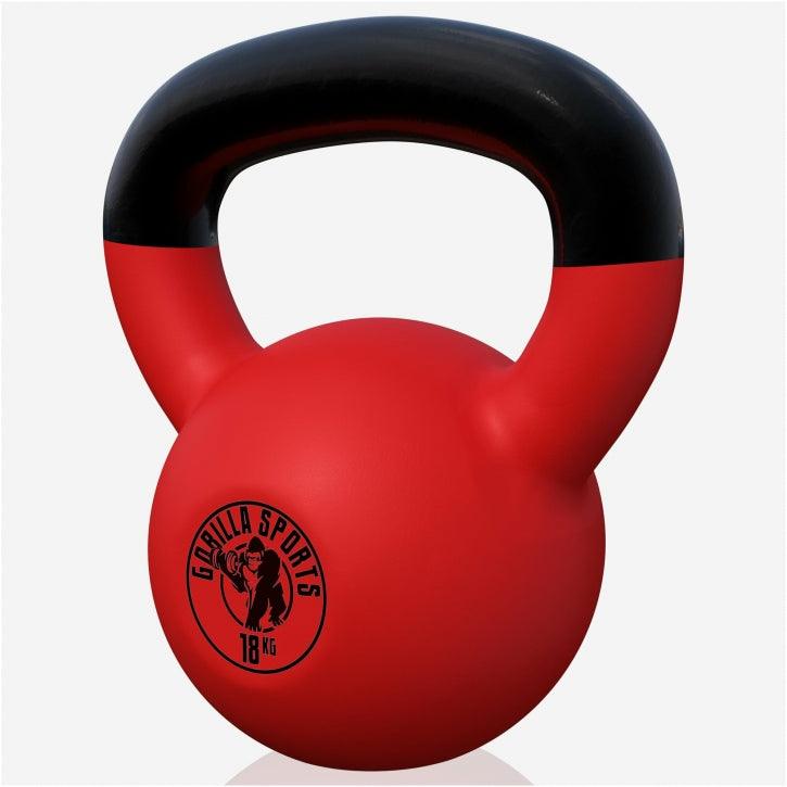 Kettlebell din fontă cu neopren roșu 2 - 32 kg