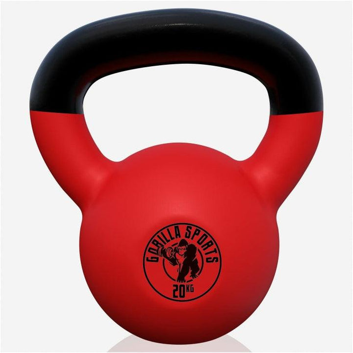 Kettlebell din fontă turnată cu înveliș de cauciuc - Gorilla Sports Ro