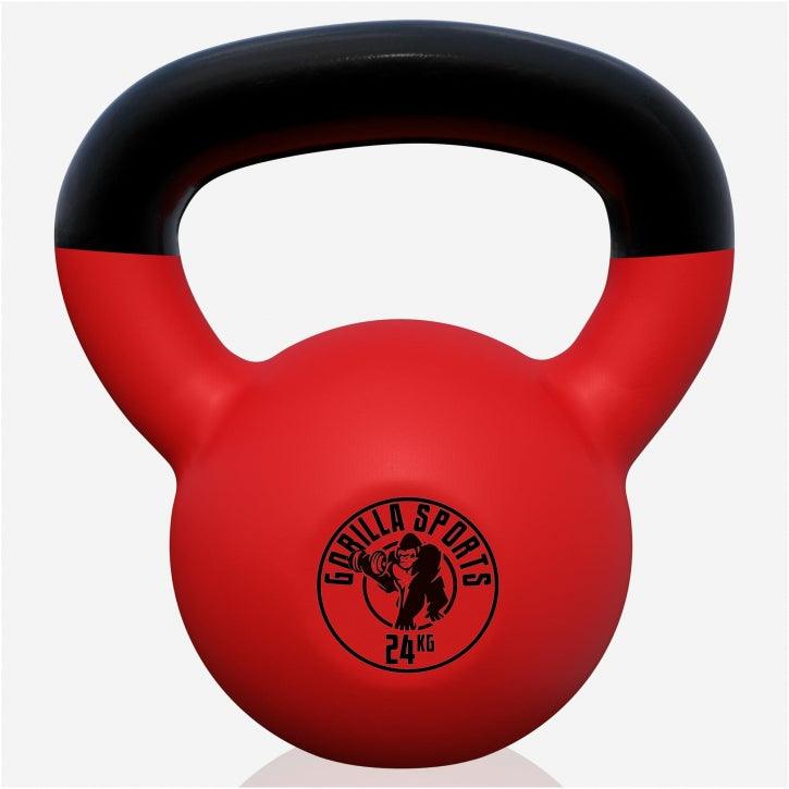 Kettlebell din fontă cu neopren roșu 2 - 32 kg