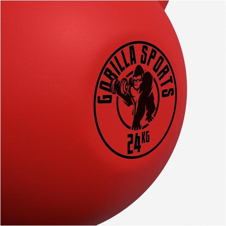 Kettlebell din fontă cu neopren roșu 2 - 32 kg