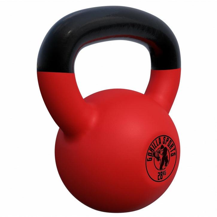 Kettlebell din fontă cu neopren roșu 2 - 32 kg
