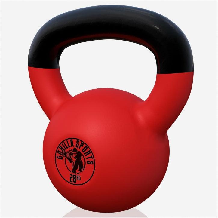 Kettlebell din fontă cu neopren roșu 2 - 32 kg