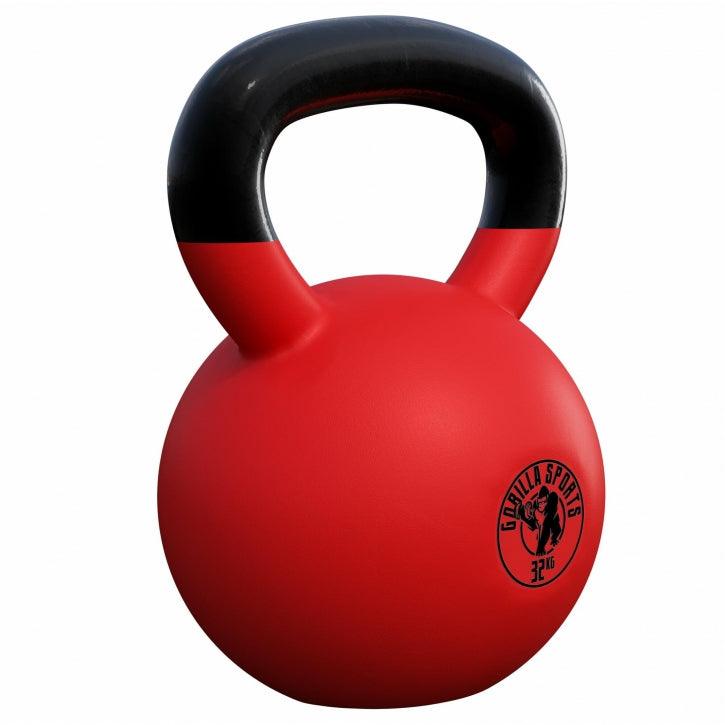 Kettlebell din fontă cu neopren roșu 2 - 32 kg