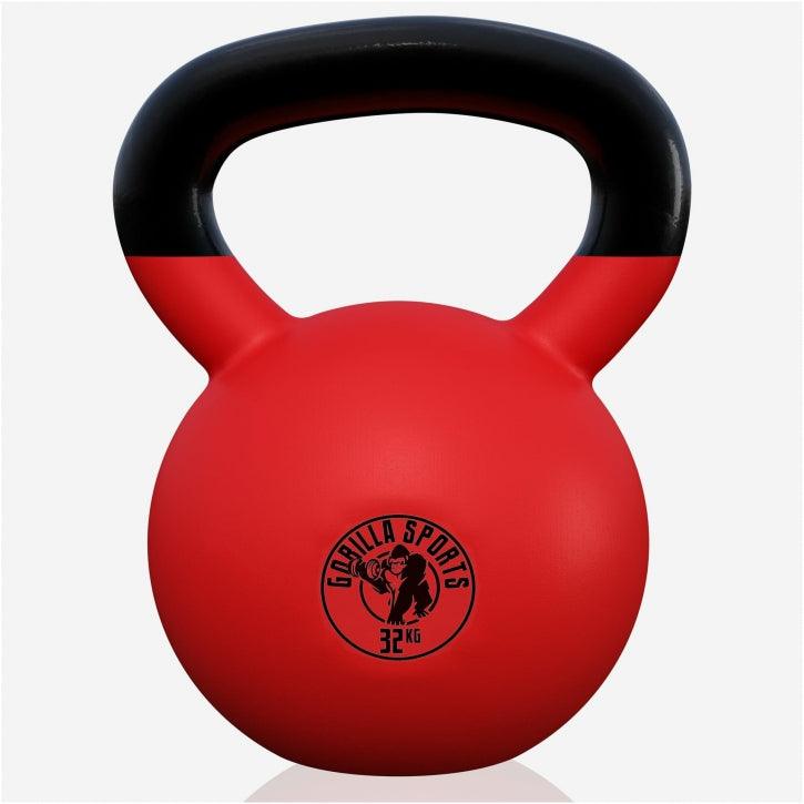 Kettlebell din fontă cu neopren roșu 2 - 32 kg