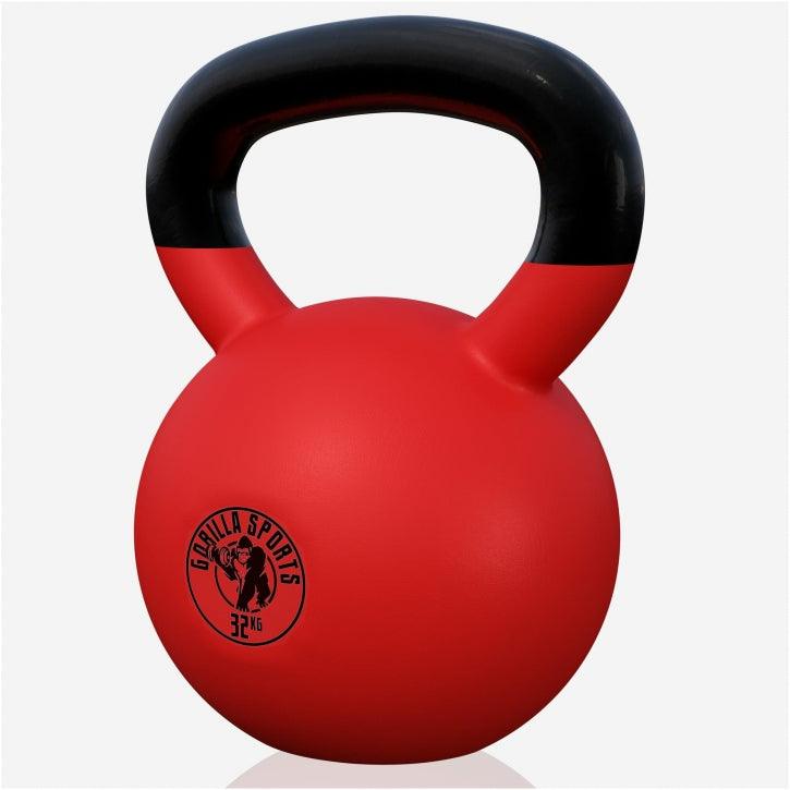 Kettlebell din fontă cu neopren roșu 2 - 32 kg