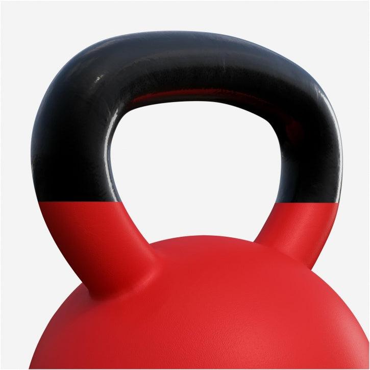 Kettlebell din fontă cu neopren roșu 2 - 32 kg