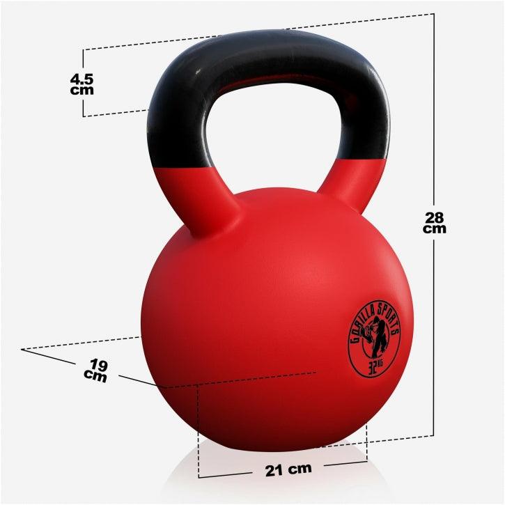 Kettlebell din fontă cu neopren roșu 2 - 32 kg