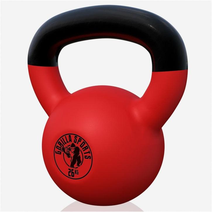 Kettlebell din fontă cu neopren roșu 2 - 32 kg