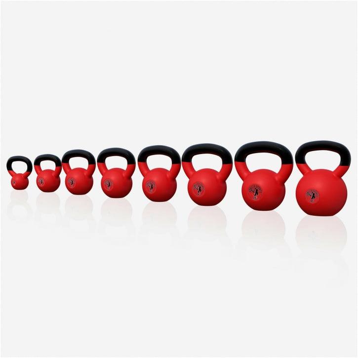 Kettlebell din fontă cu neopren roșu 2 - 32 kg