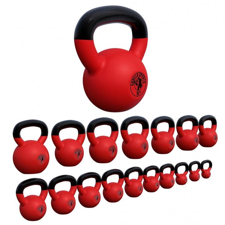 Kettlebell din fontă cu neopren roșu 2 - 32 kg