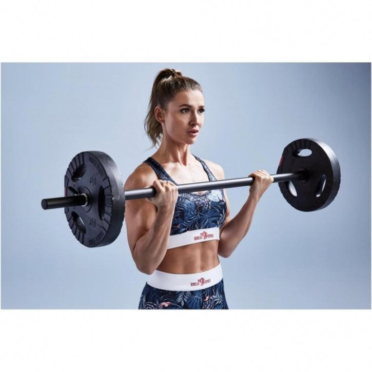 Bară de aerobic de 130 cm cu închizători cu arc